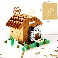 Handmade 3d Pop Up Birthday Card Dalmatians Dog House,mother's Day,father's Day,wedding Anniversary,new Home Housewarming Party Invitation